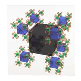 Quilted Tessellation by John Hiigli, Oil on canvas, sold Oct 2025