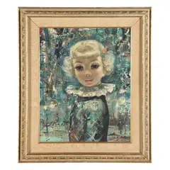 Young Girl by Igor Pantuhoff, Oil on canvas, sold Oct 2025