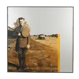 Standing Figure by Bernard Martin, Oil and metallic paint on canvas, sold Oct 2025