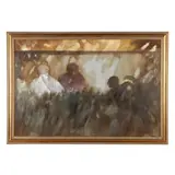 Porch People Quartet by A. B. Jackson, Oil on canvas, sold Oct 2025