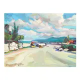 Westend Road II, Negril by James P. Kerr, Oil on linen, sold Oct 2025