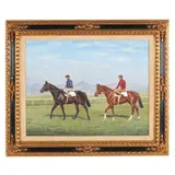 Paint The Town and Arctic Family by Richard Stone Reeves, Oil on canvas, sold Oct 2025