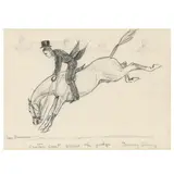 Chatter Chat Shows the Judge - Bunny Almy by Jean Bowman, Charcoal on paper drawing, sold Oct 2025