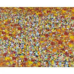 Sans titre (H18/287) by Ablade Glover, 2018, Huile sur toile, sold Oct 2020