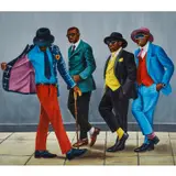 Sapologie by Zemba Luzamba, 2019, Huile sur toile, sold Oct 2020