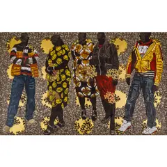 Mombasa, mombasa! by Peter Ngugi, 2020, Huile sur toile, sold Oct 2020