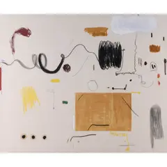 Take it on the top! by Christian Rosa, 2014, Huile, crayon gras, résine et fusain sur toile, sold Jan 2021