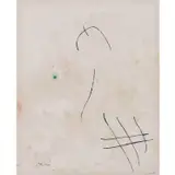 Sans titre VI,1- X- 1963 by Joan Miró, Aquarelle, encre de Chine et crayon aquarellé sur papier, sold Apr 2021