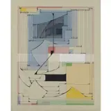 Intervalle n°39, "De l'aube au soir by Joaquín Ferrer, 2002, Acrylique et stylo bille sur toile, sold Jun 2021