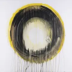Circle Around Oneness (Dark and Enlightened) by Mwangi Hutter, 2015, Technique mixte sur toile, sold May 2021