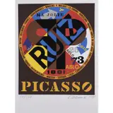 Picasso - 1974 by Robert Indiana, Sérigraphie sur papier vélin, sold Jun 2021