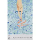 Le plongeur (Olympische Spiele München) - 1972 by David Hockney, Lithographie sur papier Signée dans la planche Editeur Olympia 72, Munich, sold Jun 2021