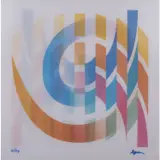 Agamographe by Yaacov Agam, Sérigraphie sur papier contrecollé, sold Jun 2021