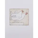 La poule - 2004 by François-Xavier Lalanne, Vernis mou et lavis d'aquatinte réhaussés de crayon de couleur sur papier Moulin de Larroq, sold Jun 2021