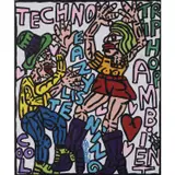 Easy Listening by Robert Combas, circa 1996, Acrylique sur toile, sold Dec 2021