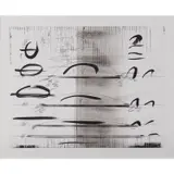 Feuille-Son, 17-02-1975 by Jean Degottex, Acrylique et crayon sur papier, sold Dec 2021