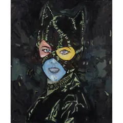 Cat Woman #2 by Bruno Perramant, 2000, Huile sur toile, sold Sep 2021