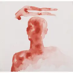 Baptism by Barthélémy Toguo, 1999, Lavis d'encre de couleur rouge sur papier, sold Sep 2021