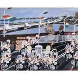 Sans titre (Le convoi présidentiel) by Zéphirin Kouassi dit Zéphirin, Acrylique sur toile, sold Nov 2021