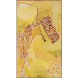 Sans titre, vers 1980s by Ernestine Meledge dite Tina, Acrylique, textile et collage sur toile, sold Nov 2021