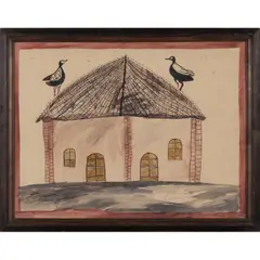 Sans titre, vers 1930s by Albert Lubaki, Encre et aquarelle sur papier, sold Nov 2021