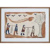 Le retour de la pêche, vers 1930s by Albert Lubaki, Encre et aquarelle sur papier Signé 'Lubaki' au centre à droite, sold Nov 2021