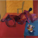 Sans titre by Michel Warren, 1965, Huile sur toile, sold Dec 2021