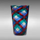 A Fasce Ritorte vase, model 4410 by Fulvio Bianconi, 1951, glass with twisted polychrome canes, sold Mar 2023