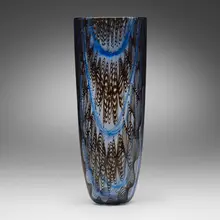 Merletto vase by Lino Tagliapietra, 1990, internally decorated glass, sold Mar 2023