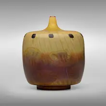 Gioco del Fuoco vase by Yoichi Ohira, 1999, polished and ground glass canes with murrine, sold Mar 2023