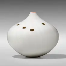 Silenzio vase by Yoichi Ohira, 1999, polished and ground glass canes with murrine, sold Mar 2023