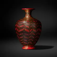 Important Decoro Fenicio vase, model 5947 by Carlo Scarpa, 1928-29, internally decorated glass with gold leaf, sold Mar 2023