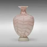 Rare Decoro Fenicio vase, model 2948 by Carlo Scarpa, 1928-29, lattimo glass with iridized surface, sold Mar 2023