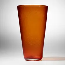 Battuto vase, model 4810 by Carlo Scarpa, c. 1950, wheel-carved glass, sold Mar 2023