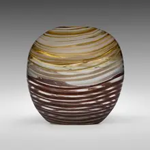 Rare A Fili vase, model 8611 by Thomas Stearns, 1961-62, glass with overlapping canes, sold Mar 2023