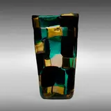 Pezzato Americano vase, model 13929 by Fulvio Bianconi, c. 1951, polychrome patchwork glass, sold Mar 2023