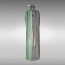Unique Millerighe vase by Ermanno Toso, c. 1954, glass with polychrome canes, sold Mar 2023