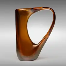 Anse Volante vase by Giorgio Ferro, c. 1952, iridized glass, sold Mar 2023