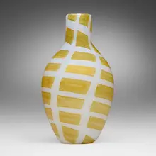 Decorato Argento vase by Ercole Barovier, 1966, glass with yellow and opaline tesserae, sold Mar 2023