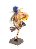 Untitled by Yves Lohe, bronze sculpture modeled as a clown, sold Oct 2025