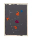 Beggar's Ladder" - circa 1980 by Kikuo Saito, screenprint on paper, sold Oct 2025