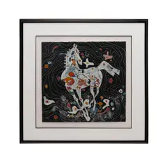White Horse by Jiang Tie Feng, serigraph on paper, sold Oct 2025