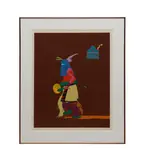 Zuni Rain Dancer by John Nieto, serigraph on paper, sold Oct 2025