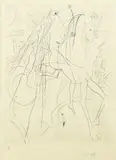 Untitled by Salvador Dalí, etching "Lady Godiva", sold Oct 2023