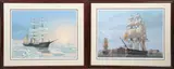 (2) maritime serigraphs:  "Winter Wait" and "Beginning of a Legend by Pete Peterson, silkscreen on paper, sold Oct 2023