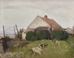 Cottage near Ardlass (sic) with Snownes (sic) in the Distance by Hans Iten, oil on canvas, sold Jan 2026