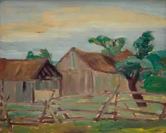 Ontario Farm by Frederick Grant Banting, oil on board, sold Feb 2026