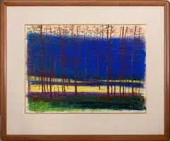 Untitled by Wolf Kahn, pastel drawing on paper, sold Oct 2023