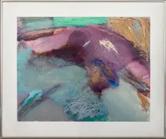 Untitled by Emily Mason, oil painting on paper, sold Oct 2023