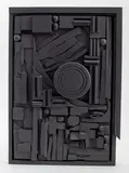 Untitled by Louise Nevelson, enamel on wood relief sculpture, sold Oct 2023